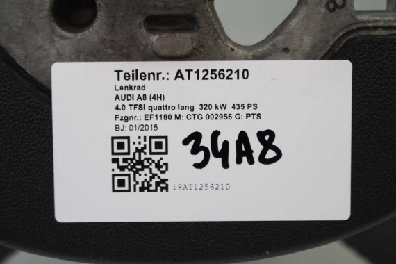 AUDI A8 KIEROWNICA DREWNO 4H0419091AH 4H0419091BC 4H0419091AH 4H D4 4H0419091N FIZ czarny 4H0419091AH 4H0419091BC 4H0419091AH