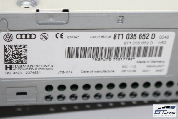 AUDI A4 A5 Q5 CZYTNIK DVD SD MMI navi 3G 3G 8T1035652D 8T1035652DX 8T1035652H 8T1035652HX 8T1 035 652 D 8T1035652D 8T1035652H