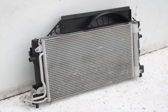 VW POLO AUDI A1 SKODA SEAT CHŁODNICE + WENTYLATOR 6R0820411Q 6R0121253 6R0820411D 6R0820411T 6C0816411B komplet 6R0 820 411 D