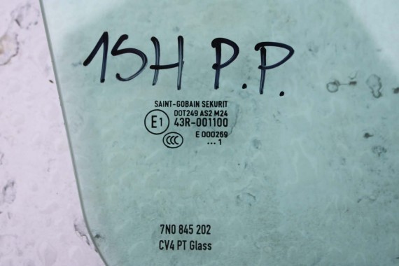 VW SHARAN SZYBA DRZWI tył 7N0845206 tylna prawa 7N0 845 206 ALHAMBRA 2011 E21 AS2 boczne drzwiowe 7N0845206 7N0845206 7N0845206