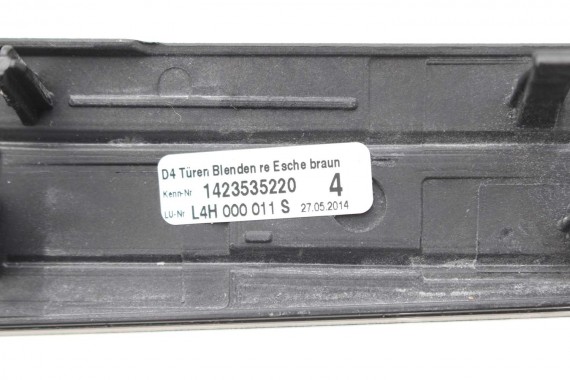 AUDI A8 LISTWY OZDOBNE DEKOR DEKORY TAPICERKA drewno 4H D4 4H0867409 4H0867410 4H0867419 4H0867420 4H0867420 4H0881607 4H1820901