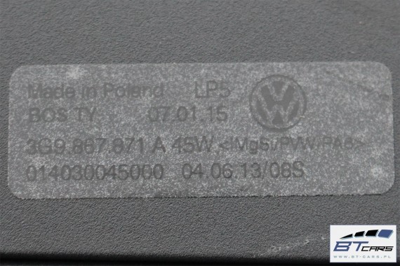VW PASSAT B8 KOMBI ROLETA BAGAŻNIKA Kolor: 45W - czarny 3G9 867 871 A  3G 2015- 3G9867871A VARIANT ALLTRACK 3G9867871
