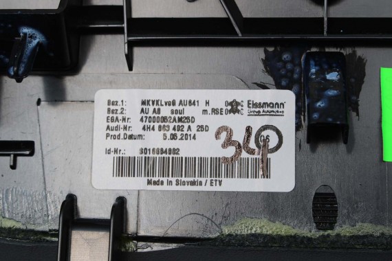 AUDI A8 OSŁONA 4H4863492A KONSOLA DESKA ROZDZIELCZA KOKPIT PULPIT 4H4863492A 4H D4 4H4863492A PODŁOKIETNIKA 4H4863492A 4H4863492