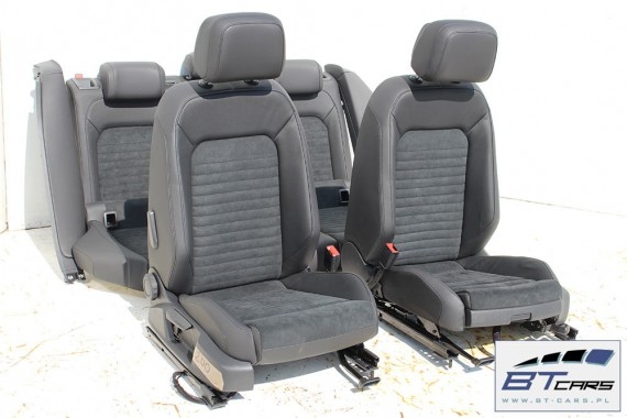 VW PASSAT B8 SEDAN FOTELE KOMPLET FOTELI siedzeń siedzenia fotel tapicerka skóra alcantara kolor czarny 3G 3G5