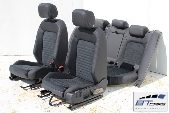 VW PASSAT B8 SEDAN FOTELE KOMPLET FOTELI siedzeń siedzenia fotel tapicerka skóra alcantara kolor czarny 3G 3G5