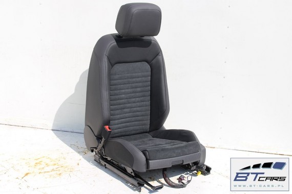 VW PASSAT B8 SEDAN FOTELE KOMPLET FOTELI siedzeń siedzenia fotel tapicerka skóra alcantara kolor czarny 3G 3G5