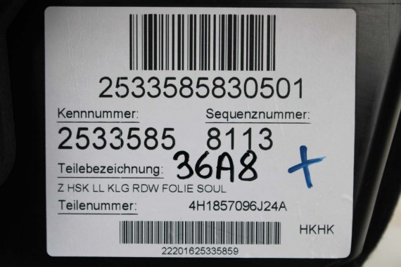 AUDI A8 SCHOWEK KONSOLI PASAŻERA 4H1857096J 24A 4H1 857 096 J 24A - czarny (soul) D4 4H1857096E 4H1857096J 4H1857096E 4H1857096J