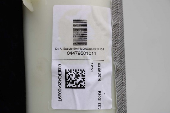 AUDI A8 SŁUPEK A 4H0867233B 4H0867234B poszycie podsufitki 4H0 867 233 B górne 4H D4 4H0867233B 4H0867234D 4H0867233B 4H0867233