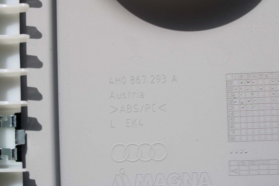 AUDI A8 SŁUPEK B 4H0867239B 4H0867240B poszycie podsufitki 4H0 867 239 B 4H D4 ŚRODKOWY ŚRODKOWA TAPICERKA 4H0867239E 4H0867240E