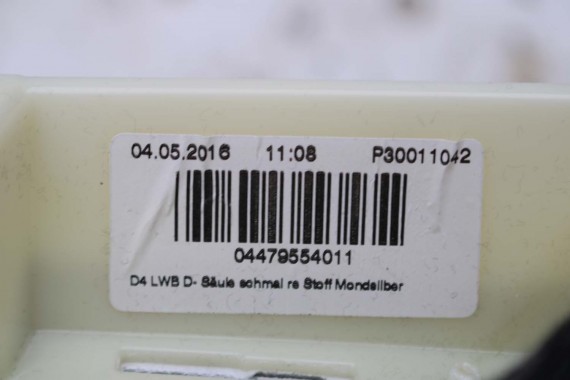 AUDI A8 SŁUPEK C TAPICERKA LISTWA 4H4867241 4H48672424 D4 poszycie 4H4 867 241 kolor EP1 srebrny 4H4867241B 4H48672424B LONG