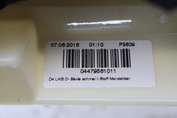 AUDI A8 SŁUPEK C TAPICERKA LISTWA 4H4867241 4H48672424 D4 poszycie 4H4 867 241 kolor EP1 srebrny 4H4867241B 4H48672424B LONG