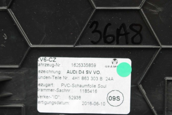 AUDI A8 WYKOŃCZENIE TUNELU ŚRODKOWEGO 4H1863303B 4H1863304B 4H1863303E 4H1863304E 4H1 863 303 B 4H 25D - czarny 4H1863303E