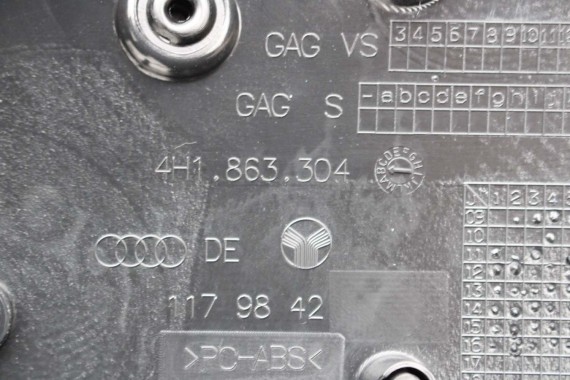 AUDI A8 WYKOŃCZENIE TUNELU ŚRODKOWEGO 4H1863303B 4H1863304B 4H1863303E 4H1863304E 4H1 863 303 B 4H 25D - czarny 4H1863303E