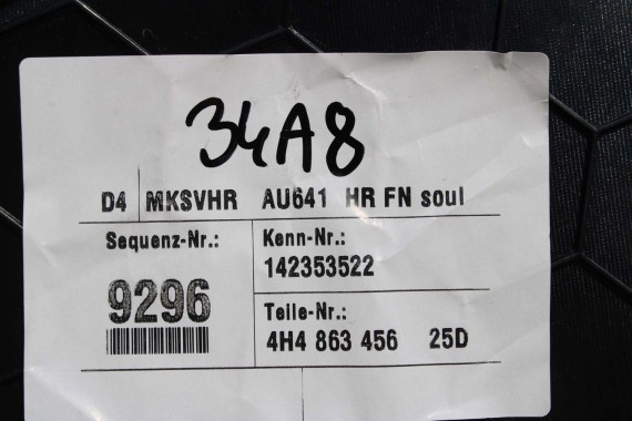 AUDI A8 LONG TUNEL ŚRODKOWY PODŁOKIETNIK TYŁ 4H 4H4861832B 4H4862841 4H1863240 4H0861831 4H4862851 4H4863492 4H4864298 4H4864205