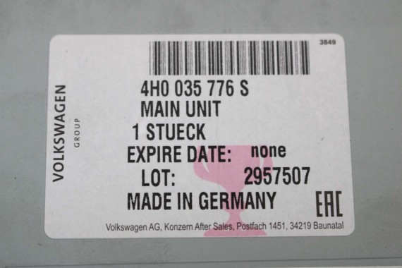 AUDI A8 LIFT CZYTNIK DVD MMI 3G 4H0035776N 4H0035776S 4H0035776N 4H0035776S 4H0035776N 4H0035776S 4H0035776N 4H0035776 4H0035776