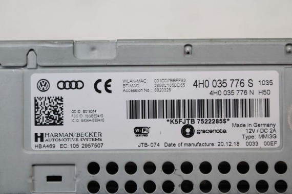 AUDI A8 LIFT CZYTNIK DVD MMI 3G 4H0035776N 4H0035776S 4H0035776N 4H0035776S 4H0035776N 4H0035776S 4H0035776N 4H0035776 4H0035776