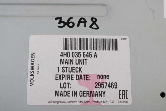 AUDI A8 LIFT CZYTNIK DVD MMI 3G 4H0035646A 4H0035666S 4H0035646A 4H0035666S 4H0035646A 4H0035666S 4H0035646A 4H0035666 4H0035646
