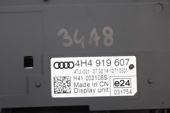 AUDI A8 MONITORY 4H0919607 4H4919607 TYŁ TV ZESTAW RSE 4H EKRAN LCD 4H0919607 4H4919607 4H0919607 4H4919607 4H0919607 4H4919607