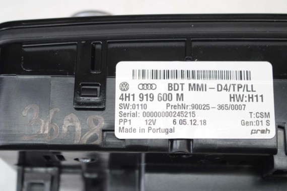 AUDI A8 PANE GAŁKI MMI TOUCHPAD 4H1919600M 4H1919600H 4H1919600B 4H1919600C 4H1919600D 4H1919600F 4H1919600H 4H1919600M