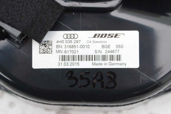 AUDI A8 GŁOŚNIKI NAGŁOŚNIENIE BOSE 4H0035411A 4H1035401 4H1035402 4H0035297 4H1035481A 4H0035402 4H0035397 4H0035399B 4H0035399C