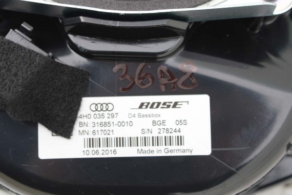 AUDI A8 GŁOŚNIKI NAGŁOŚNIENIE BOSE 4H0035411A 4H1035401 4H1035402 4H0035297 4H1035481A 4H0035402 4H0035397 4H0035399B 4H0035399C