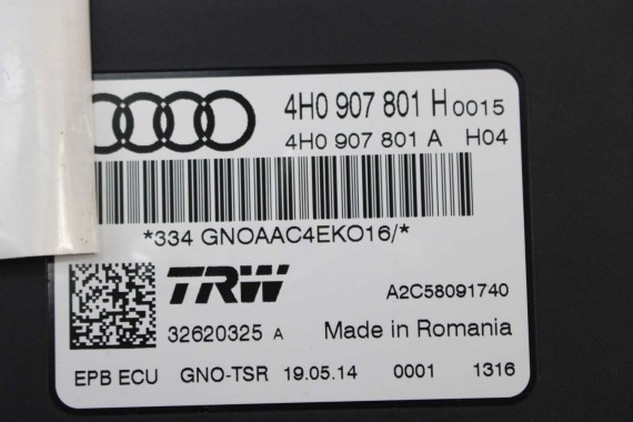 AUDI A6 A7 A8 MODUŁ STEROWNIK HAMULCA EPB 4H0907801H 4H0907801A 4H0907801F PARKOWANIA ELEKTRYCZNEGO MODUŁ 4H0907801G 4H0907801L