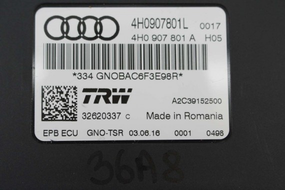 AUDI A6 A7 MODUŁ STEROWNIK HAMULCA EPB 4H0907801L 4H0907801A 4H0907801F PARKOWANIA ELEKTRYCZNEGO MODUŁ 4G 4H0907801G 4H0907801H