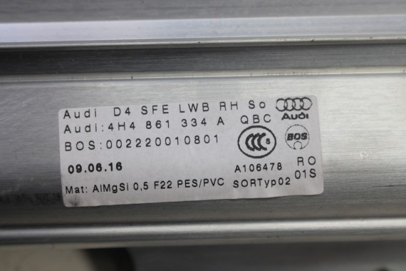 AUDI A8 LONG ROLETA ELEKTRYCZNA DRZWI 4H 4H4861333 4H4861334 4H4861333 D4 QBC 4H4861333 4H4861334 4H0861963 4H0861964 4H4861333