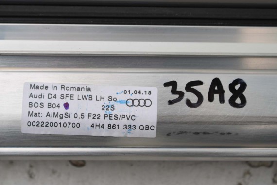 AUDI A8 LONG ROLETA ELEKTRYCZNA DRZWI 4H 4H4861333 4H4861334 4H4861333 D4 QBC 4H4861333 4H4861334 4H0861963 4H0861964 4H4861333
