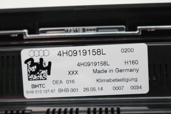 AUDI A8 PANEL KLIMATYZACJI TYLNY TYŁ 4H0919158L 4H0919158E moduł sterownik nawiewu klimy 4H0 919 158 L 4H0919158L 4H0919158E d4