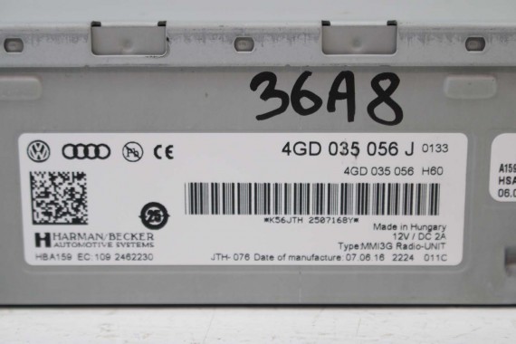 AUDI A8 TUNER RADIOWY RADIO UNIT 4GD035056J 4GD035056 CYFROWY HIGH 4GD035056J 4GD035056J 4GD035056J 4GD035056J 4GD035056J 4H D4