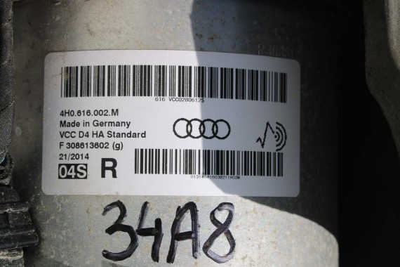 AUDI A8 4H D4 AMORTYZATOR 4H0616001M 4H0616002M TYŁ TYLNY 2 szt. 4H0616001AL 4H0616002AL PNEUMATYCZNY 4H0616001AB 4H0616001AH