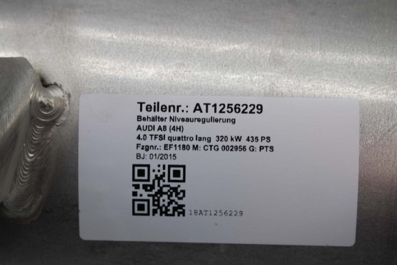 AUDI A8 ZBIORNIK CIŚNIENIA SPRĘŻARKI 4H0616203D ZASOBNIK KOMPRESORA ZAWIESZENIA 4H0 616 203 D 4H 4H0616203D 4H0616203D 4H0616203