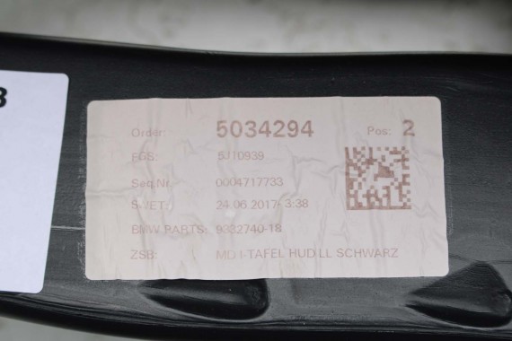 BMW X1 X2 F48 F39 KONSOLA PULPIT DESKA ROZDZIELCZA KOKPIT PULPIT 9332740 czarna 2566133 9332740 9332740 9332740 9332740 9332740