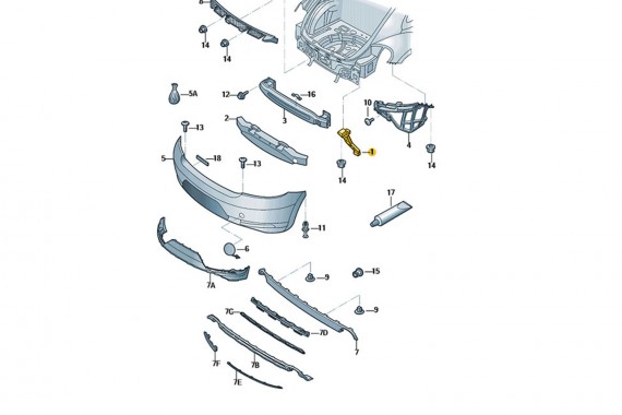 VW THE BEETLE ŚLIZG 5C5807393F 5C5807394F 5C5807393A 5C5807393C 5C5807394C 5C5807393E 5C5807394E 5C5807393D 5C5807394D 5C tył