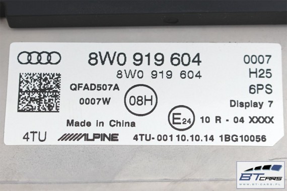 AUDI A4 A5 MONITOR EKRAN LCD WYŚWIETLACZ 8W0919604 8W0 919 604 8W 7 " CALI 8W1919604 8W1919604 8W0919604 8W1919604 8W0919604