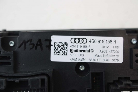 AUDI A6 S6 A7 PANEL KLIMATYZACJI TYŁ 4G0919158R moduł sterownik nawiewu klimy 4G0 919 158 4G C7 4G0919158R 4G0919158R 4G0919158R