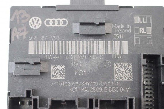 AUDI A6 A7 MODUŁ STEROWNIK DRZWI 4G8959793J 4G8959792J 4G8959795J 4G8959795G 4G8959793G 4G8959793G 4G8959792F 4G8959793F 4G C7