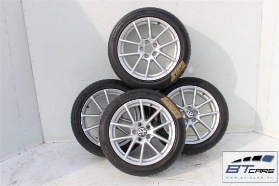 VW PASSAT B6 B7 CC SCIROCCO FELGI 17 KOŁA + OPONY felga 3C8601025 8J17H2 ET41 opona CONTINENTAL CONTIPROCONTACT 225 lato letnie
