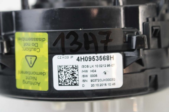 AUDI A6 A7 A8 TAŚMA AIR BAG 4H0953568H 4H0953568A 4H0953568G 4H0953568B 4H0 953 568 pierścień 4H0953568H 4H0953568A 4H0953568H