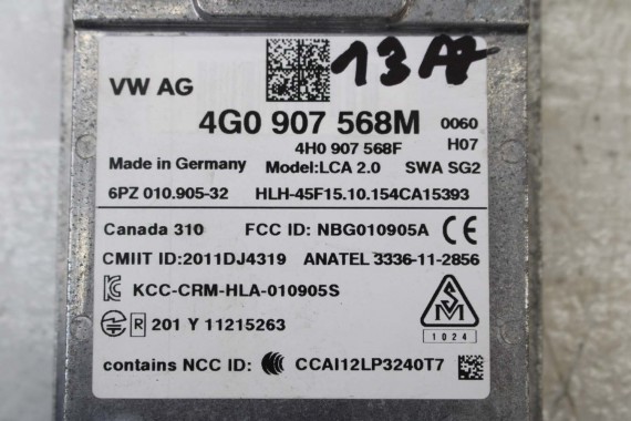 AUDI A7 STEROWNIK 4G0907566M 4G0907568M MODUŁ SIDE ASSIST ASYSTENTA ZMIANY PASA 4H0907566F 4H0907568F 4G0907566M 4G0907568M 4G