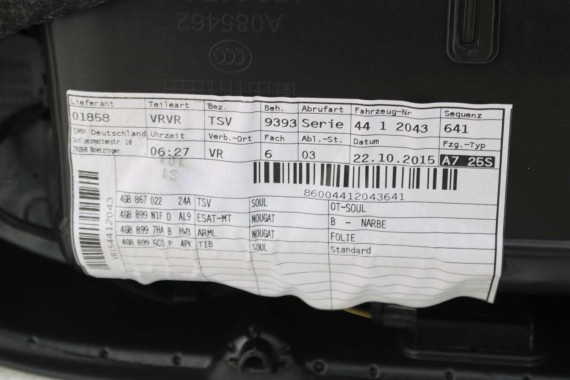 AUDI A7 BOCZEK BOCZKI DRZWI drzwiowe tapicerka skóra 4G8 4G8867103 4G8867104 4G8867303 4G8867304 4G8867103 4G8867104 4G8867303