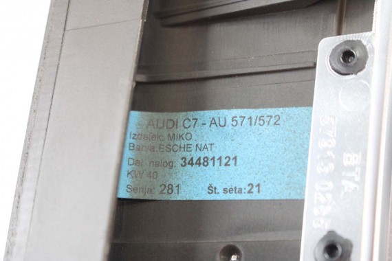 AUDI A7 LISTWY OZDOBNE WYKOŃCZENIE DEKORY 4G8867409AJ 4G8867410AH 4G8867419AA 4G8867420AA 4G8853190P 4G8864261N dekor AJ3 4G8 FL
