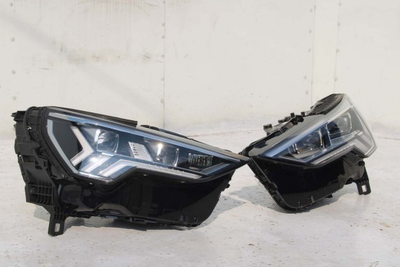 AUDI Q3 83A II PRZÓD maska błotniki zderzak pas przedni lampy wzmocnienie błotnik lampa FULL 2Y2Y LS9R Gletscherweiss Biały F3