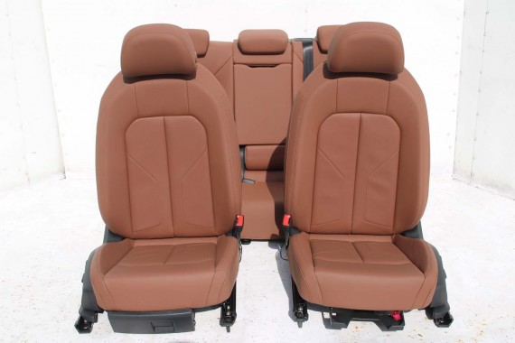 AUDI Q3 83A II FOTELE KOMPLET FOTELI siedzeń siedzenia tapicerka skóra brąz F3 N1M Leder/Kunstleder mono.pur 550-Kombination