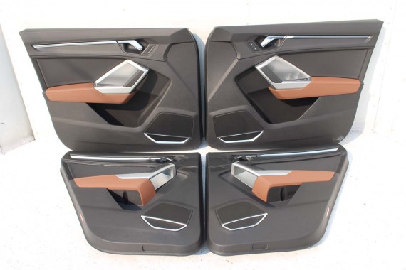 AUDI Q3 83A II FOTELE KOMPLET FOTELI siedzeń siedzenia tapicerka skóra brąz F3 N1M Leder/Kunstleder mono.pur 550-Kombination