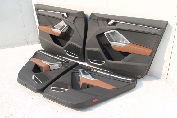 AUDI Q3 83A II FOTELE KOMPLET FOTELI siedzeń siedzenia tapicerka skóra brąz F3 N1M Leder/Kunstleder mono.pur 550-Kombination