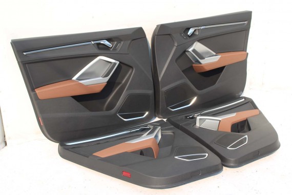 AUDI Q3 83A II FOTELE KOMPLET FOTELI siedzeń siedzenia tapicerka skóra brąz F3 N1M Leder/Kunstleder mono.pur 550-Kombination