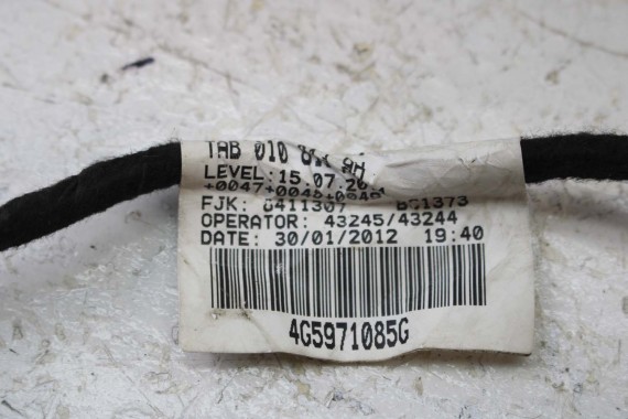 AUDI A6 4G WIĄZKA instalacja zderzaka tył 4G5971085G elektryczna 4G5 971 085 tylna PDC 4G5971085A 4G5971085G 4G5971085 4G5971085