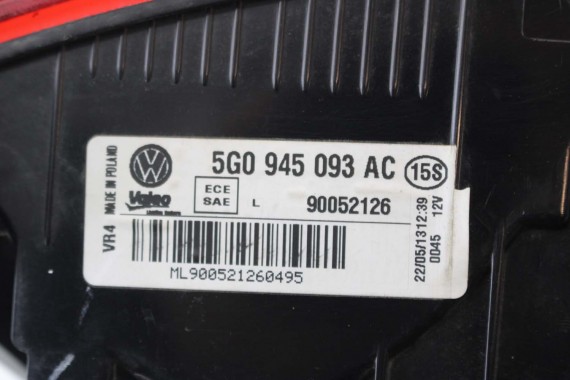 VW GOLF 7 VII LAMPY TYLNE TYŁ 5G0945095M 5G0945096M 5G0945093AC 5G0945094AC lampa tyna 5G0 945 093 5G0945093 5G0945094 5G0945095